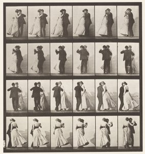 Talíř 197. Tančící valčík, dva modely od Eadweard Muybridge