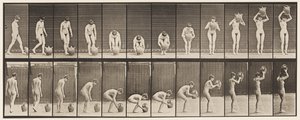 Talíř 224. Shýbání a zvedání nádoby na vodu k hlavě od Eadweard Muybridge