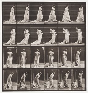 Talíř 231. Shýbání se k uspořádání vlaku a otáčení od Eadweard Muybridge