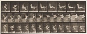 Talíř 247. Vsedě Položení nohou na židli od Eadweard Muybridge