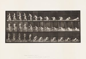 Talíř 271. Stoupající ze země s papírem v levé ruce od Eadweard Muybridge
