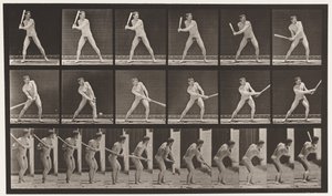 Talíř 275.Base-ball; Pálkování (nízký míček) od Eadweard Muybridge