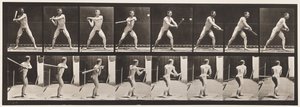 Talíř 279.Base-ball; Pálkař, 1885 od Eadweard Muybridge