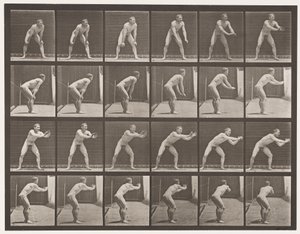 Talíř 280.Base-ball; Chytání, 1885 od Eadweard Muybridge