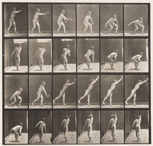 Talíř 307. Házení železným kotoučem, 1872-1885 od Eadweard Muybridge