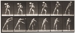Talíř 311. Heaving a 75-lb Rock, 1885 od Eadweard Muybridge