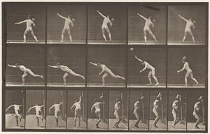 Talíř 313. Heaving a 20-lb Rock, 1885 od Eadweard Muybridge