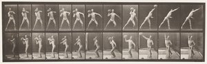 Talíř 319. Zvedání 75 lb skály od Eadweard Muybridge