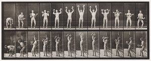 Talíř 322. Zvedání a spouštění dvou 50lb Dumb-Bells od Eadweard Muybridge