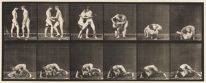Talíř 345.Zápas, Zámek, 1885 od Eadweard Muybridge