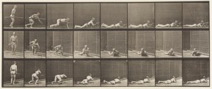 Talíř 357. Ležící na břiše a střelba od Eadweard Muybridge