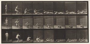 Talíř 358. Ležící na zádech a střelba, 1872-1885 od Eadweard Muybridge