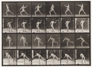 Talíř 360. Házení oštěpem, 1872-1885 od Eadweard Muybridge