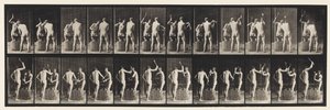 Talíř 375. Kováři, dva modely, kladivo na kovadlinu od Eadweard Muybridge