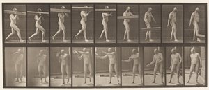 Talíř 384. Zvedání klády na rameni od Eadweard Muybridge