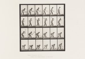 Talíř 386. Horník pomocí trsátka od Eadweard Muybridge