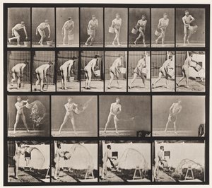 Talíř 400. Vyprázdnění vědra vody, 1872-1885 od Eadweard Muybridge