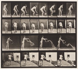 Talíř 401. Vyprázdnění vědra s vodou od Eadweard Muybridge
