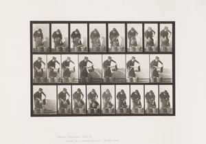 Talíř 403. Vyprázdnění vědra s vodou od Eadweard Muybridge