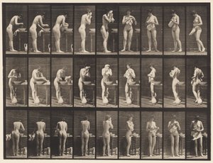 Talíř 412. Mytí, otírání čela a otáčení od Eadweard Muybridge