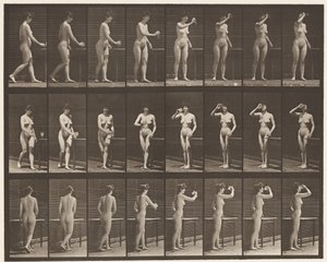 Talíř 443. Pití z poháru ve stoje od Eadweard Muybridge