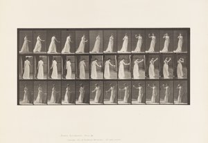Talíř 462. Nalévání libace na zem, pití z poháru, 1885 od Eadweard Muybridge