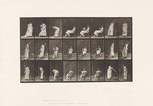 Talíř 518. Sedí, vstává atd., 1885 od Eadweard Muybridge