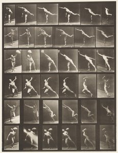 Talíř 523. A, Úderný úder; B, vrhací kotouč; od Eadweard Muybridge