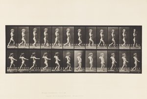 Talíř 540.A, Nohy smyčce; Chlapec; B, Spinální kaz; Dívka na procházce, 1885 od Eadweard Muybridge