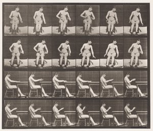 Deska 545. Uměle vyvolané křeče; A, B, Při sezení od Eadweard Muybridge