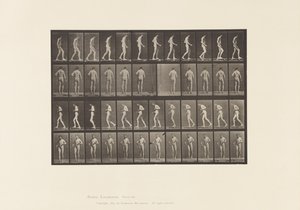Talíř 548.Laterální skleróza; A,B, Chůze, 1885 od Eadweard Muybridge