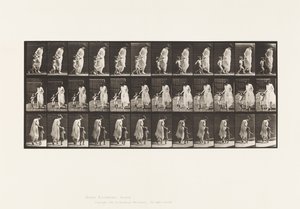 Talíř 72. Běh, vedoucí dítě (70) v ruce od Eadweard Muybridge