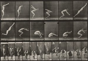 Tabule číslo 163. Skok, skok do dálky z místa od Eadweard Muybridge