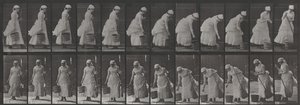 Tabule číslo 437. Položení kbelíku a příprava k zametání od Eadweard Muybridge