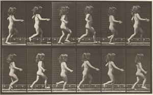 Číslo desky 469. Dítě běží,1887 (foto) od Eadweard Muybridge