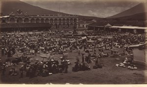 Plaza a místokrálský palác-Antigua de Guatemala od Eadweard Muybridge