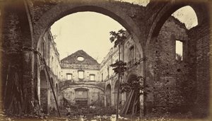 Zřícenina kostela Santo Domingo-Panama,1875, publikováno 1877 (foto) od Eadweard Muybridge