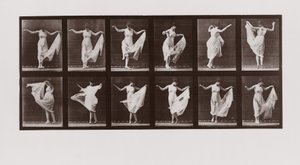 Tančící žena, Talíř 107 z Animal Locomotion, 1887 od Eadweard Muybridge