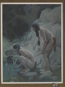 Posvátné vody (olej na plátně) od Eanger Irving Couse