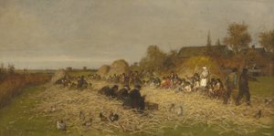 Husking Bee, Island of Nantucket, 1876 od Eastman Johnson