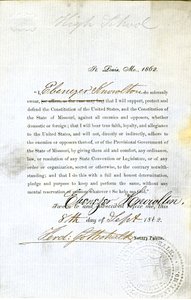 Přísaha věrnosti Ebenezer Knowlton z Missouri, hrabství St. Louis od Ebenezer Knowlton