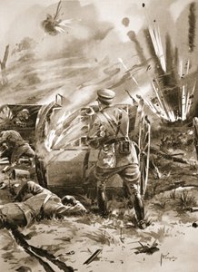 Major Warren odstraňuje náboje z hořícího muničního vozu s velkým osobním rizikem od Edgar Alfred Holloway
