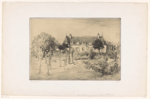 Pohled do zahrady u domu La maison d