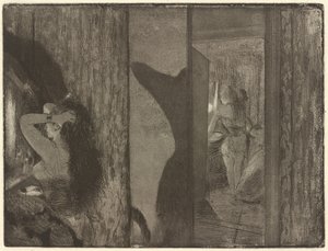 Herečky ve svých šatnách od Edgar Degas