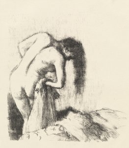 Po koupeli Odchod z vany Malý talířek, c. 1891. od Edgar Degas
