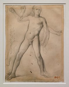 Alexandr a nohy studují. Kolem 1859-1861. Černý inkoust a grafit na papíře od Edgar Degas