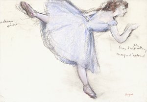 Arabesque Dancer in Profile View, 1885-90 od Edgar Degas