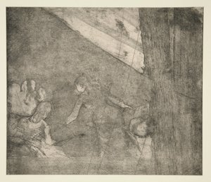 At the Ambassadeurs, c.1877 (lept, akvatinta a suchá jehla) od Edgar Degas