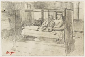 V Louvru: Etruský sarkofág, kolem roku 1879 od Edgar Degas
