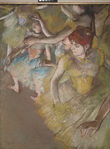 Baletní tanečníci na jevišti od Edgar Degas